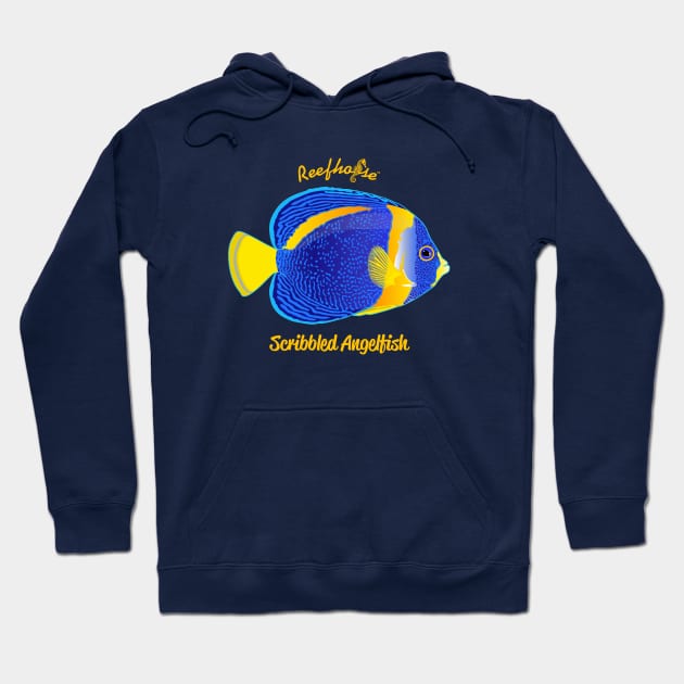 Scribbled Angelfish Hoodie by Reefhorse